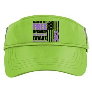 Land Of The Free Because My Mommy Is Brave #Militarychild Adult Drive Performance Visor