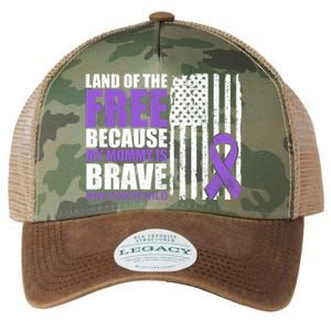 Land Of The Free Because My Mommy Is Brave #Militarychild Legacy Tie Dye Trucker Hat