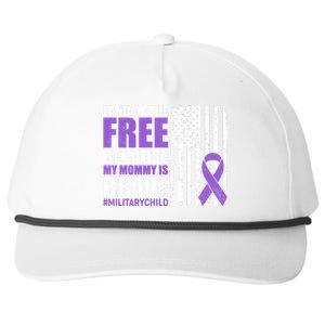 Land Of The Free Because My Mommy Is Brave #Militarychild Snapback Five-Panel Rope Hat