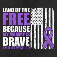 Land Of The Free Because My Mommy Is Brave #Militarychild 11oz C Handle Ceramic Mug