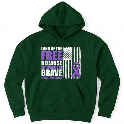 Land Of The Free Because My Mommy Is Brave #Militarychild Hoodie