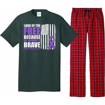 Land Of The Free Because My Mommy Is Brave #Militarychild Pajama Set