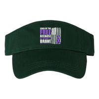 Land Of The Free Because My Mommy Is Brave #Militarychild Valucap Bio-Washed Visor