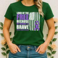 Land Of The Free Because My Mommy Is Brave #Militarychild Womens T-Shirt