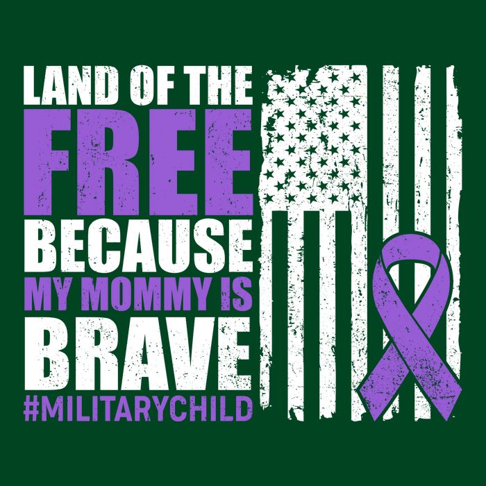 Land Of The Free Because My Mommy Is Brave #Militarychild Womens T-Shirt