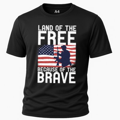 Land Of The Free Because Of The Brave Memorial Day Gift Performance Shirt