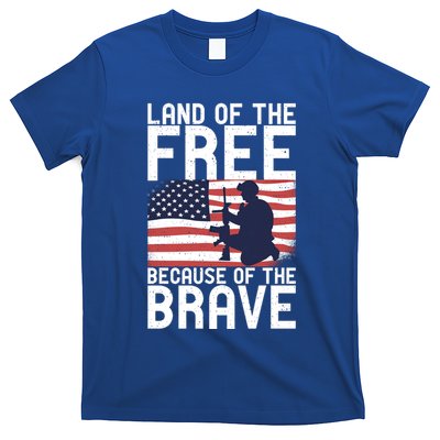 Land Of The Free Because Of The Brave Memorial Day Gift T-Shirt