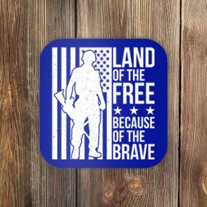 Land Of The Free Because Of The Brave Memorial Day Cute Gift Coaster