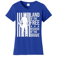 Land Of The Free Because Of The Brave Memorial Day Cute Gift Women's T-Shirt