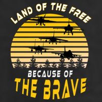 Land Of The Free Because Of The Brave Air Force Dad Meaningful Gift Cool Comfort Performance Bucket Hat