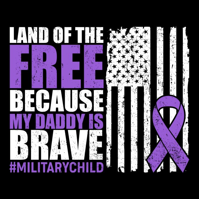 Land Of The Free Because My Daddy Is Brave #Militarychild 16 in Basic Backpack