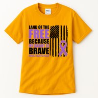 Land Of The Free Because My Daddy Is Brave #Militarychild Tall T-Shirt
