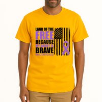 Land Of The Free Because My Daddy Is Brave #Militarychild Tall T-Shirt