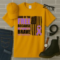 Land Of The Free Because My Daddy Is Brave #Militarychild Tall T-Shirt