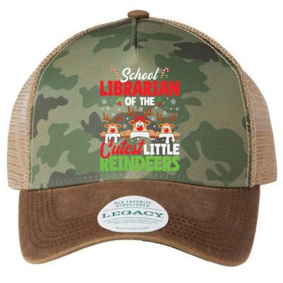 Librarian Of The Cutest Reindeers Christmas School Librarian Legacy Tie Dye Trucker Hat