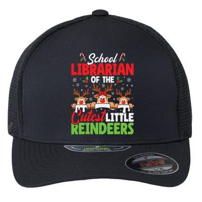 Librarian Of The Cutest Reindeers Christmas School Librarian Flexfit Unipanel Trucker Cap