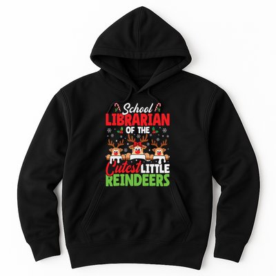 Librarian Of The Cutest Reindeers Christmas School Librarian Hoodie