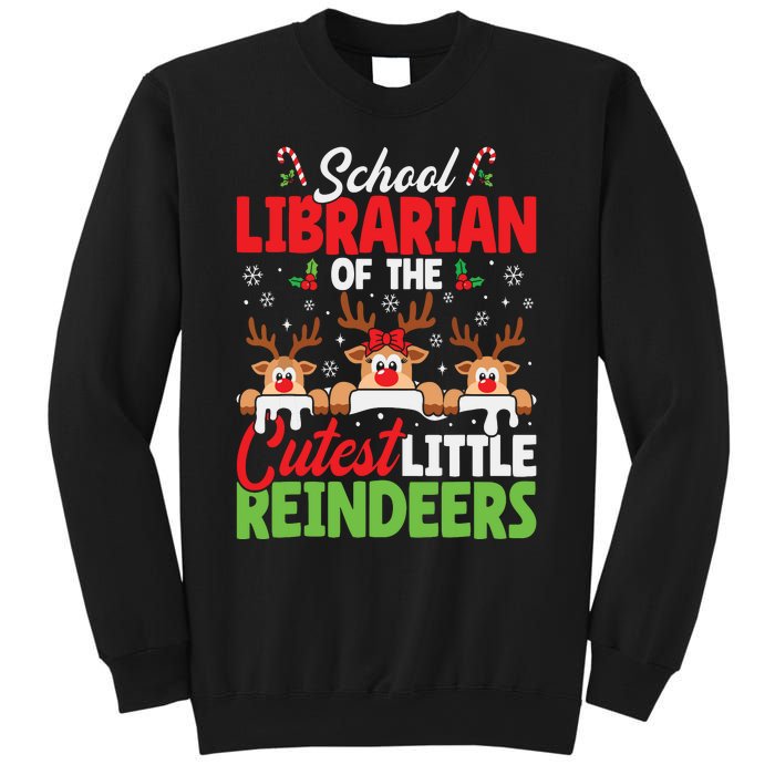 Librarian Of The Cutest Reindeers Christmas School Librarian Sweatshirt