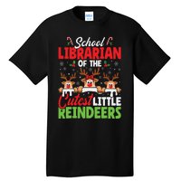 Librarian Of The Cutest Reindeers Christmas School Librarian Tall T-Shirt