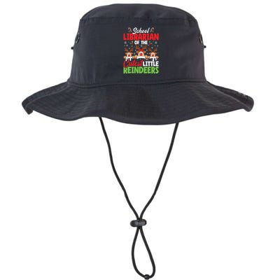 Librarian Of The Cutest Reindeers Christmas School Librarian Bucket Hat