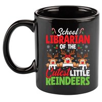 Librarian Of The Cutest Reindeers Christmas School Librarian 11oz C Handle Ceramic Mug