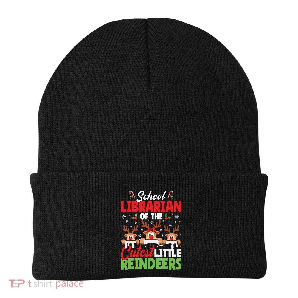 Librarian Of The Cutest Reindeers Christmas School Librarian Beanie