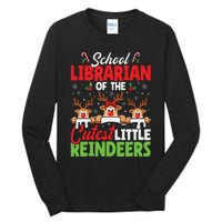 Librarian Of The Cutest Reindeers Christmas School Librarian Tall Long Sleeve T-Shirt