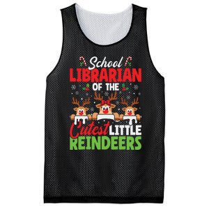 Librarian Of The Cutest Reindeers Christmas School Librarian Mesh Reversible Basketball Jersey Tank