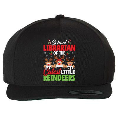 Librarian Of The Cutest Reindeers Christmas School Librarian Wool Snapback Cap