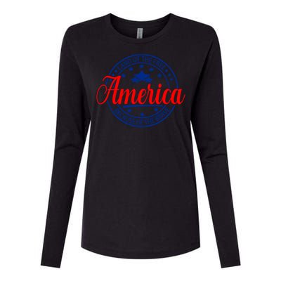 Land Of The Free Because Of The Brave America Proudpatriotic Funny Gift Womens Cotton Relaxed Long Sleeve T-Shirt