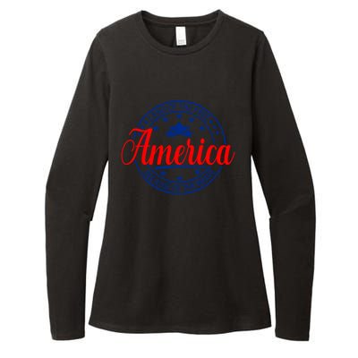 Land Of The Free Because Of The Brave America Proudpatriotic Funny Gift Womens CVC Long Sleeve Shirt