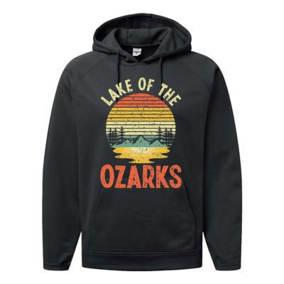 Lake Of The Ozarks Camping Wilderness Nature Lakes Performance Fleece Hoodie