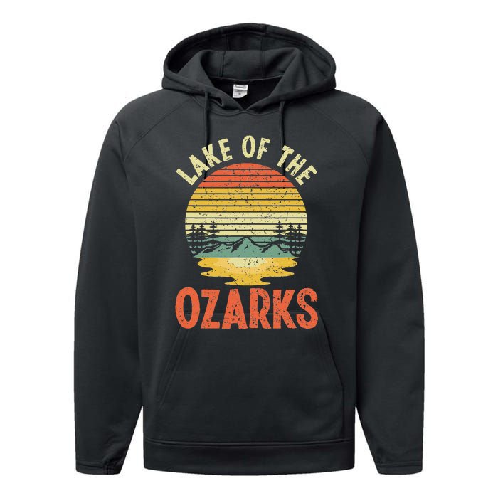 Lake Of The Ozarks Camping Wilderness Nature Lakes Performance Fleece Hoodie