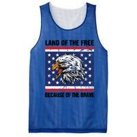 Land Of The Free Because Of The Brave Patriotic Gift Meaningful Gift Mesh Reversible Basketball Jersey Tank