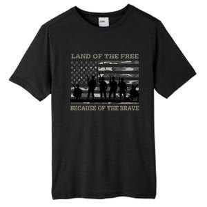 Land Of The Free Because Of The Brave Urban Camo Troops Cute Gift Tall Fusion ChromaSoft Performance T-Shirt