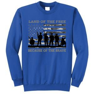 Land Of The Free Because Of The Brave Urban Camo Troops Cute Gift Sweatshirt