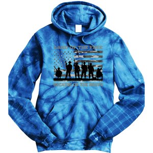 Land Of The Free Because Of The Brave Urban Camo Troops Cute Gift Tie Dye Hoodie