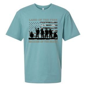 Land Of The Free Because Of The Brave Urban Camo Troops Cute Gift Sueded Cloud Jersey T-Shirt