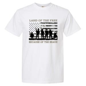 Land Of The Free Because Of The Brave Urban Camo Troops Cute Gift Garment-Dyed Heavyweight T-Shirt