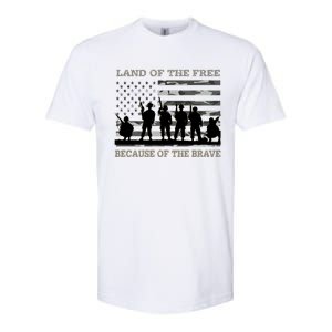 Land Of The Free Because Of The Brave Urban Camo Troops Cute Gift Softstyle CVC T-Shirt