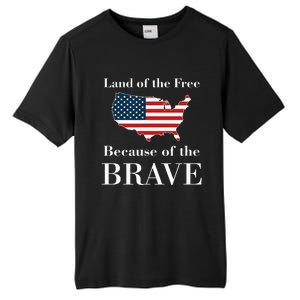 Land Of The Free Because Of The Brave Tall Fusion ChromaSoft Performance T-Shirt