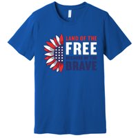 Land Of The Free Because Of The Brave American 4th Of July Great Gift Premium T-Shirt