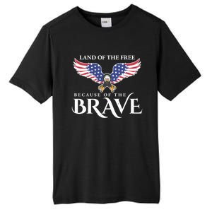 Land Of The Free Because Of The Brave Patriot Usa Gift Tall Fusion ChromaSoft Performance T-Shirt