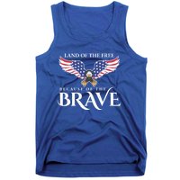 Land Of The Free Because Of The Brave Patriot Usa Gift Tank Top