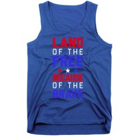 Land Of The Free Because Of The Brave Flag Patriotic Gift Tank Top