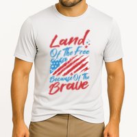 Land Of The Free Because Of The Brave American Flag Cooling Performance Crew T-Shirt
