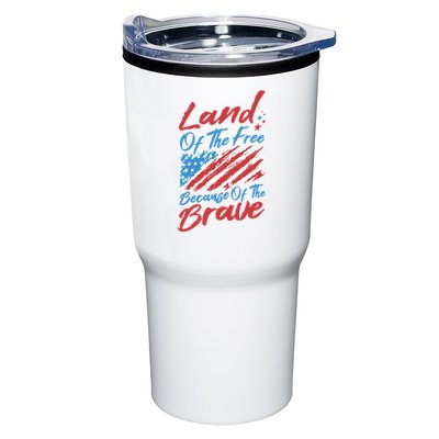 Land Of The Free Because Of The Brave American Flag Tumbler