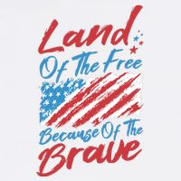 Land Of The Free Because Of The Brave American Flag Poster