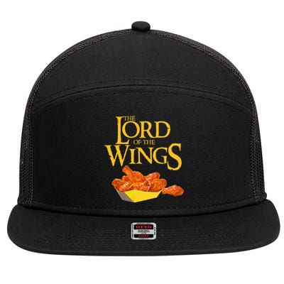 Lord Of The Wings Bbq Chicken 7 Panel Mesh Trucker Snapback Hat