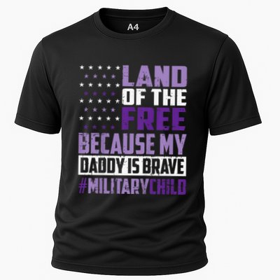 Land Of The Free Because My Daddy Is Brave Performance Shirt